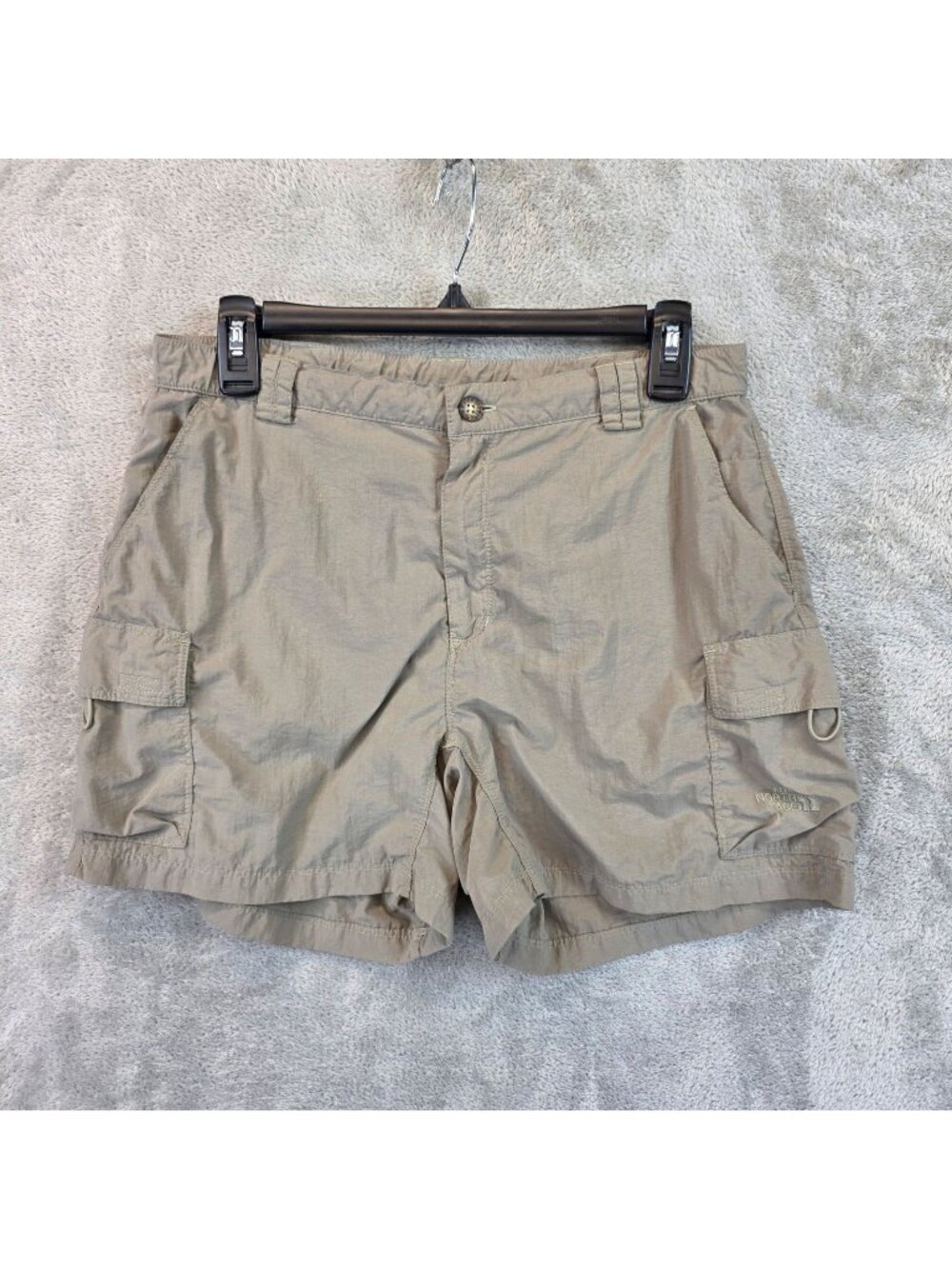 The North Face Cargo Shorts Womens Size M Beige Nylon Hiking Outdoor